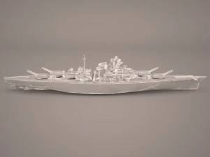 bismarck class battleship 3D Model