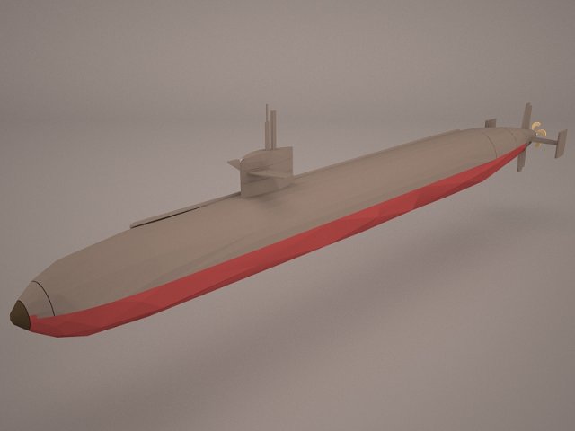 uss dallas ssn 700 with dry deck shelter 3Dモデル .c4d .max .obj .3ds .fbx .stl .blend 