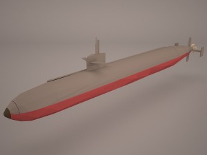 uss dallas ssn 700 with dry deck shelter 3D Model