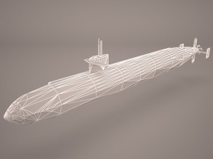 uss dallas ssn 700 with dry deck shelter 3Dモデル