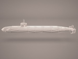uss dallas ssn 700 with dry deck shelter 3Dモデル