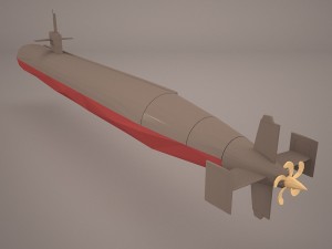 uss dallas ssn 700 with dry deck shelter 3Dモデル