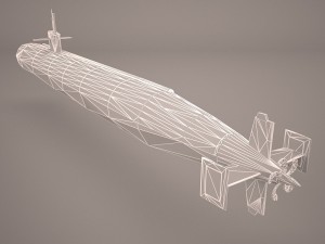 uss dallas ssn 700 with dry deck shelter 3Dモデル