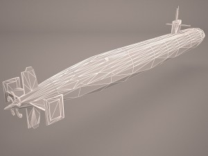 uss dallas ssn 700 with dry deck shelter 3Dモデル