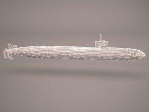 uss dallas ssn 700 with dry deck shelter 3Dモデル
