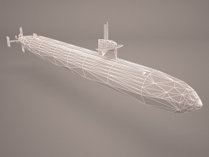 uss dallas ssn 700 with dry deck shelter 3Dモデル