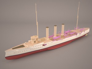 small cruiser koenigsberg class imperial german navy 3D Model