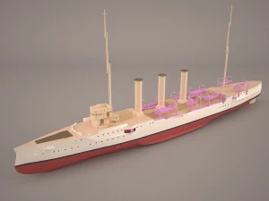 pequeno cruzador classe koenigsberg marinha imperial alem&atilde; Modelo 3D