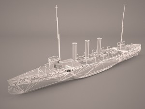 small cruiser koenigsberg class imperial german navy 3Dモデル