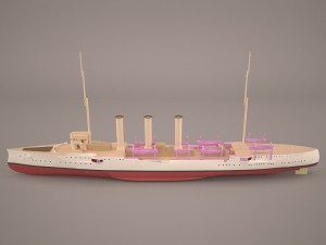 small cruiser koenigsberg class imperial german navy 3Dモデル
