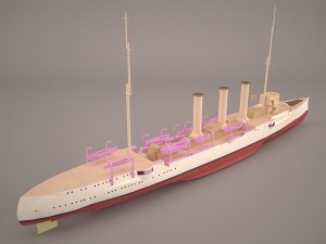 small cruiser koenigsberg class imperial german navy 3Dモデル
