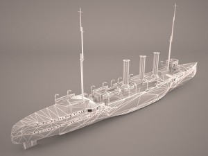 small cruiser koenigsberg class imperial german navy 3Dモデル