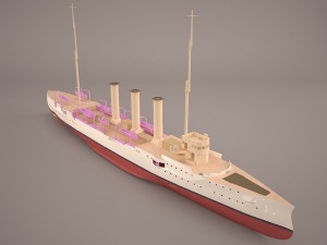 small cruiser koenigsberg class imperial german navy 3Dモデル