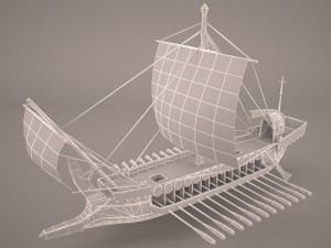 greek ancient boat 3Dモデル