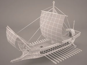 greek ancient boat 3D Model