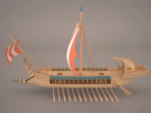 greek ancient boat 3D Model
