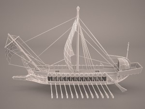 greek ancient boat 3Dモデル