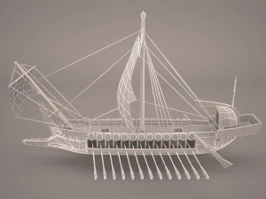 greek ancient boat 3D Model
