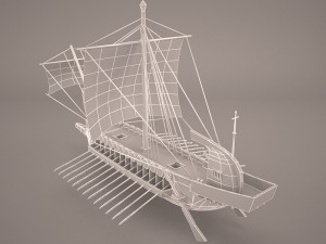 greek ancient boat 3Dモデル