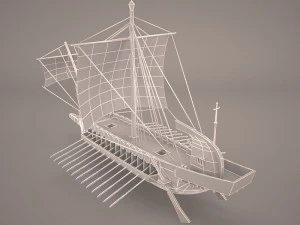 greek ancient boat 3D Model