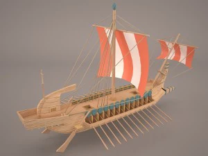 greek ancient boat 3D Model