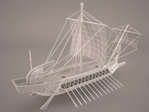 greek ancient boat 3D Model