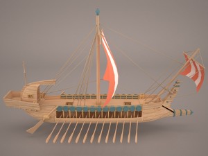 greek ancient boat 3Dモデル