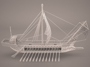 greek ancient boat 3Dモデル
