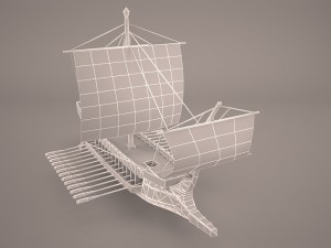 greek ancient boat 3Dモデル