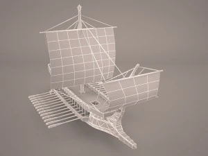 greek ancient boat 3D Model