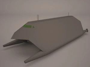 Catamarano ibrido rapido hsv-2 Modello 3D