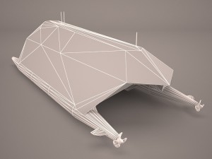 hsv-2 swift hybrid catamaran 3D Model