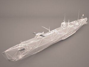 u-boat type viic 3D मॉडल