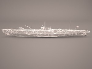 u-boat type viic 3D मॉडल