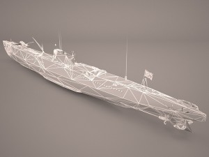 u-boat type viic 3D मॉडल