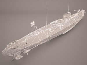 u-boat type viic 3D मॉडल