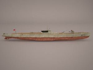u-boat type viic 3D मॉडल