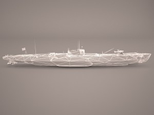 u-boat type viic 3D मॉडल
