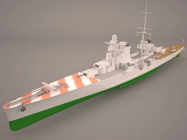 kirov battlecruiser 3D Model .c4d .max .obj .3ds .fbx .stl .blend 