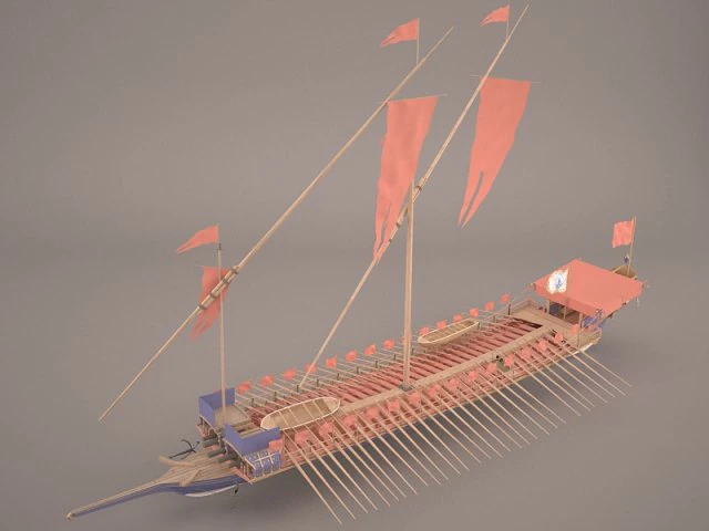 greek ancient boat 3D Model .c4d .max .obj .3ds .fbx .stl .blend 