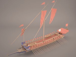 antica barca greca Modello 3D