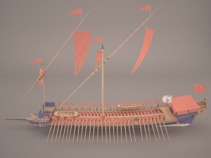 greek ancient boat 3Dモデル
