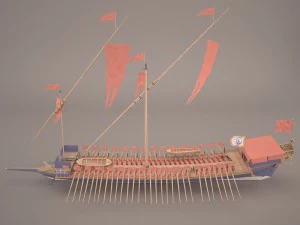 greek ancient boat 3D Model