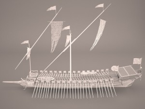greek ancient boat 3Dモデル