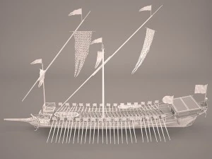 greek ancient boat 3D Model