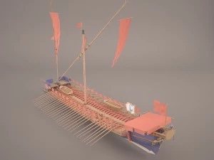 greek ancient boat 3D Model