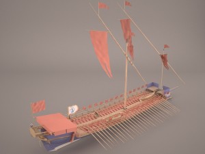 greek ancient boat 3Dモデル