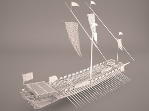 greek ancient boat 3Dモデル