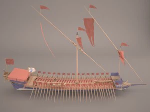 greek ancient boat 3D Model