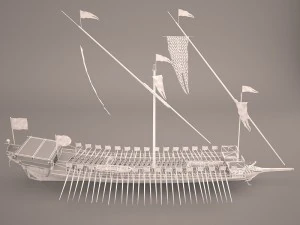 greek ancient boat 3D Model